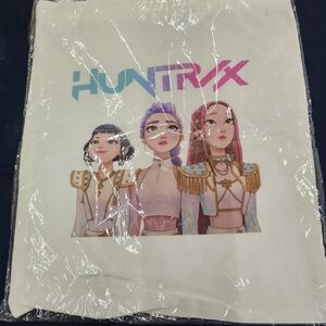 HUNTRX Graphic Tote Bag with Pastel Illustration